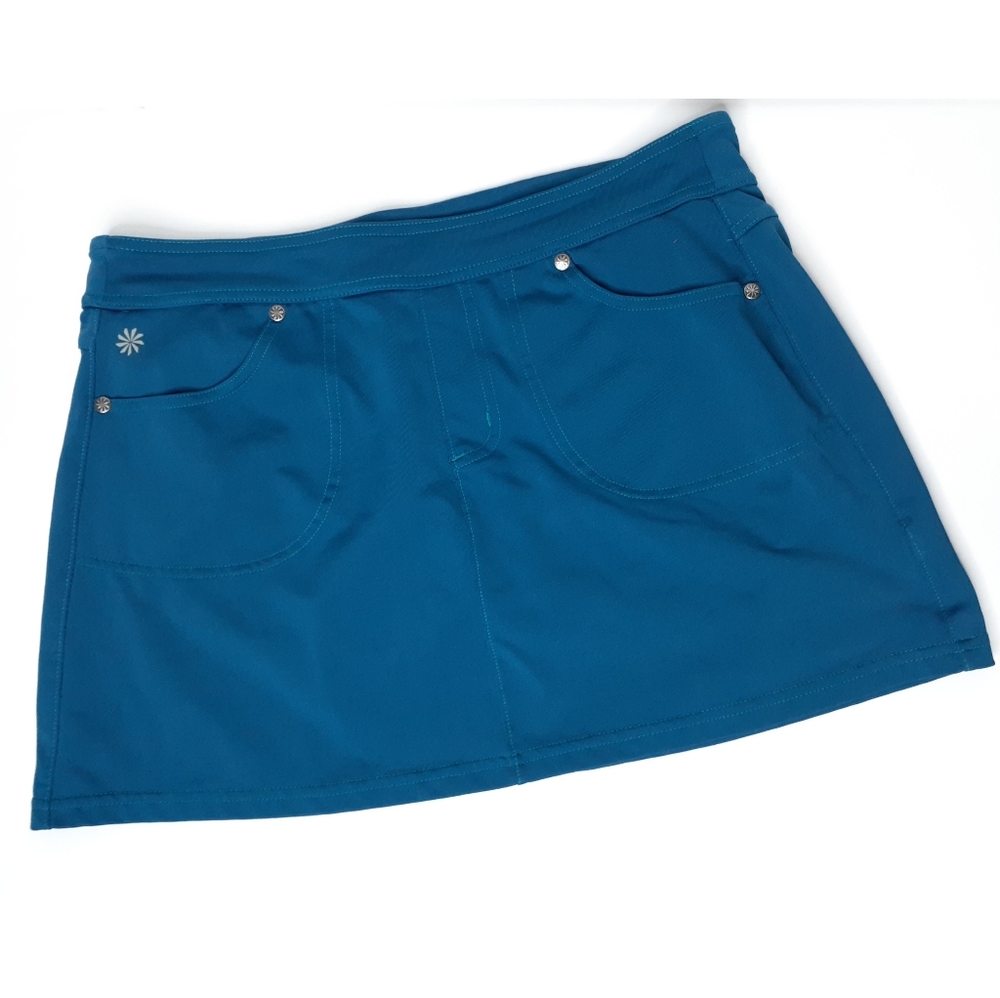 Athleta Athletic teal skort attached briefs szS